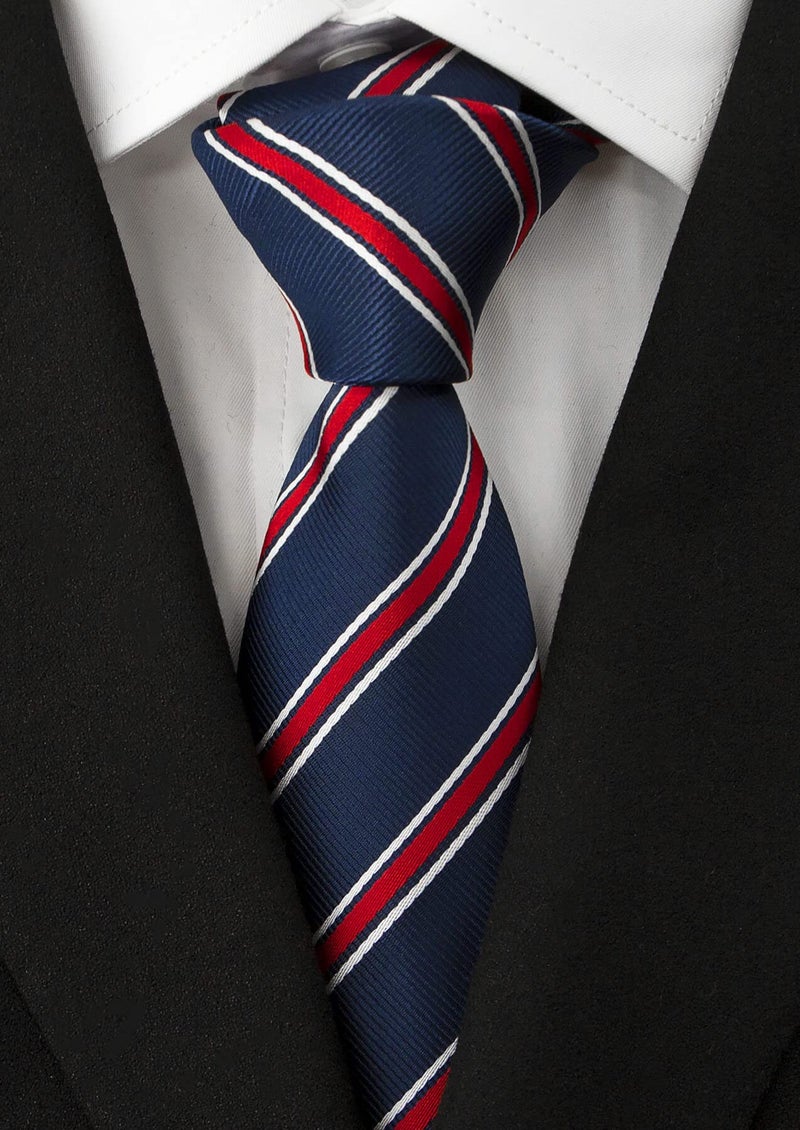 Adulove Men's Necktie Classic Silk Tie Woven Jacquard Neck Ties 6 PCS - Image 5